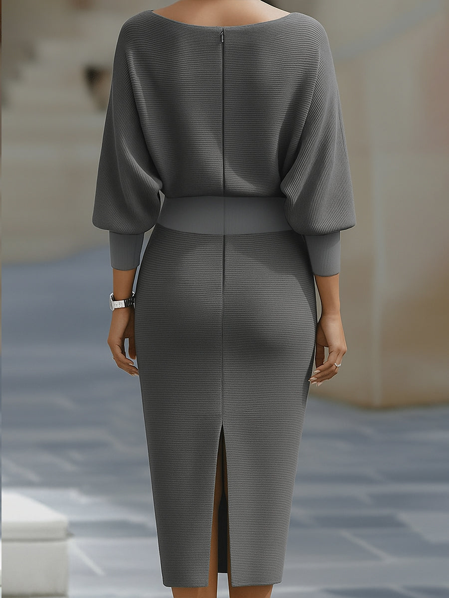 Isadora | Women's Elegant Satin Cowl-Neck Bodycon Midi Carol & Margaret Wilmington