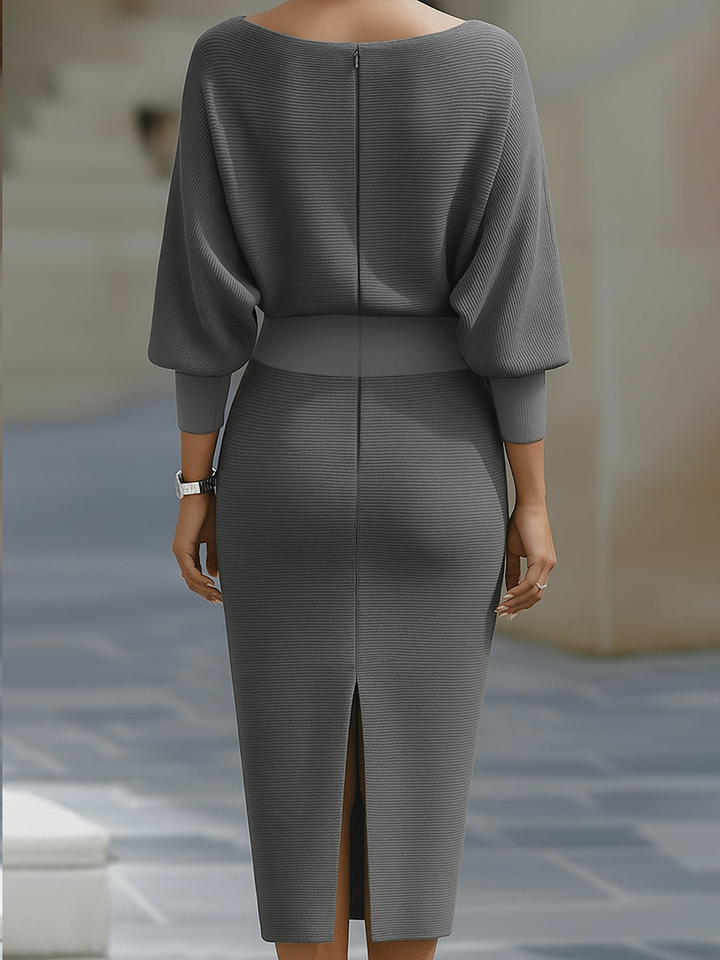 Isadora | Women's Elegant Satin Cowl-Neck Bodycon Midi Carol & Margaret Wilmington