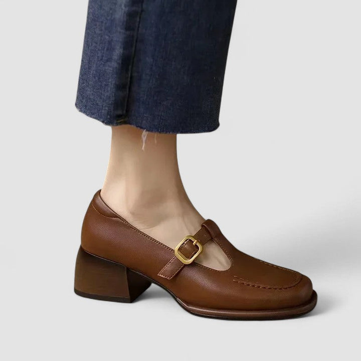Amaya | Womens Vintage Buckle Strap Mary Jane Shoes