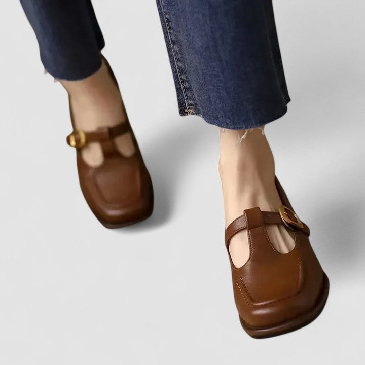 Amaya | Womens Vintage Buckle Strap Mary Jane Shoes