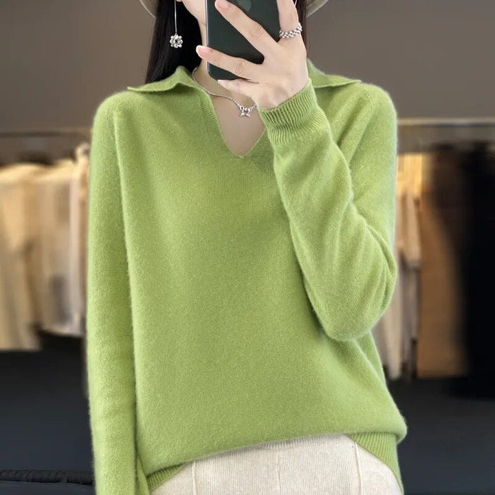 Milani | Women's V-Neck Long Sleeve Knit Sweater