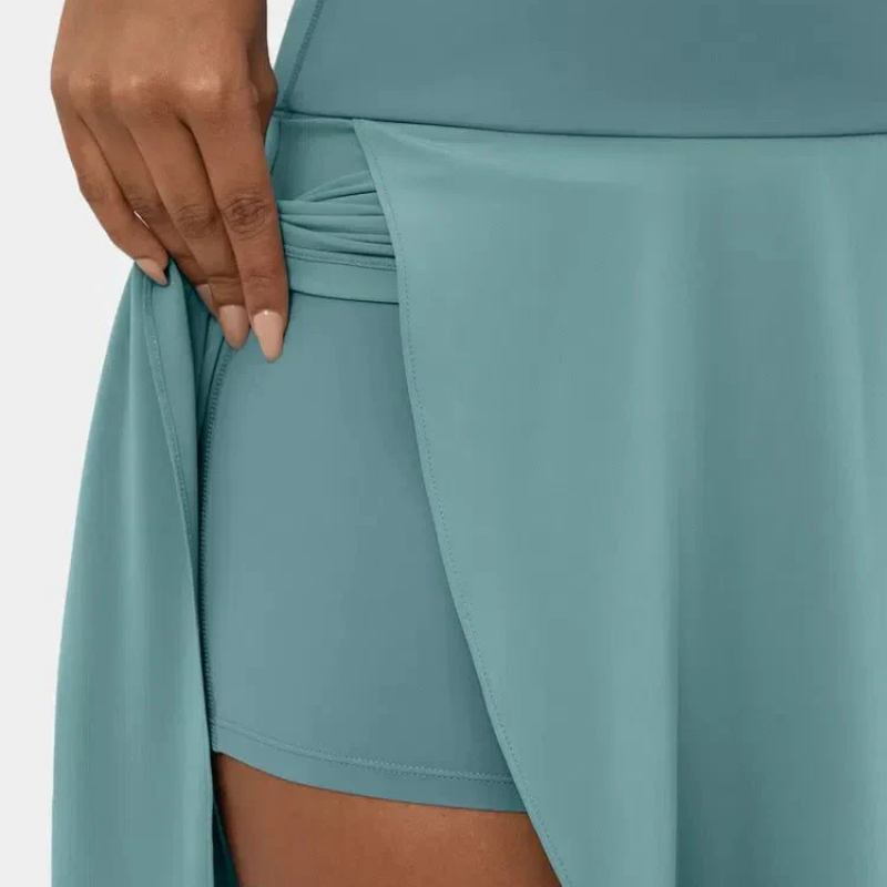 Isra | Women's Stretch High-Waist Asymmetric Hem Skirt Carol & Margaret Wilmington