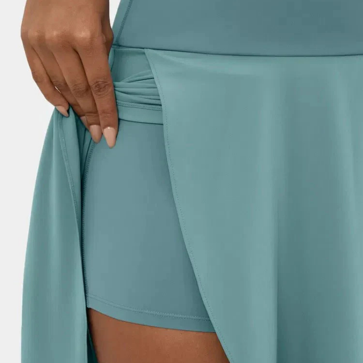 Isra | Women's Stretch High-Waist Asymmetric Hem Skirt Carol & Margaret Wilmington