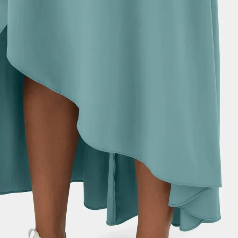 Isra | Women's Stretch High-Waist Asymmetric Hem Skirt Carol & Margaret Wilmington