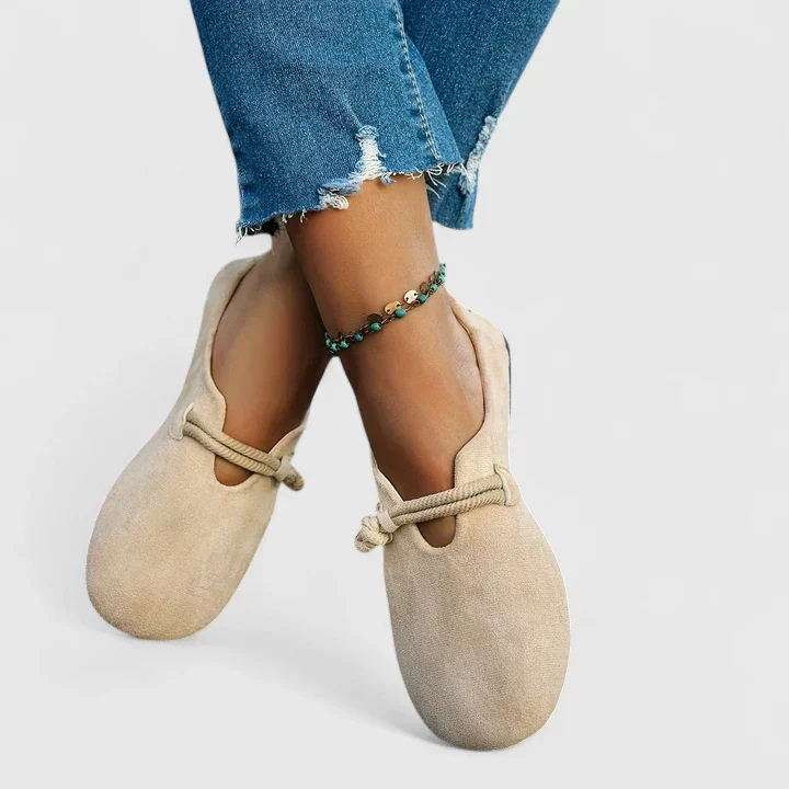 Jolene | Women's Suede Rope-Strap Flat Slip-Ons Carol & Margaret Wilmington