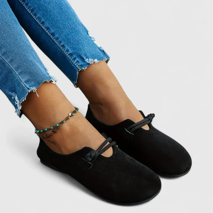 Jolene | Women's Suede Rope-Strap Flat Slip-Ons Carol & Margaret Wilmington