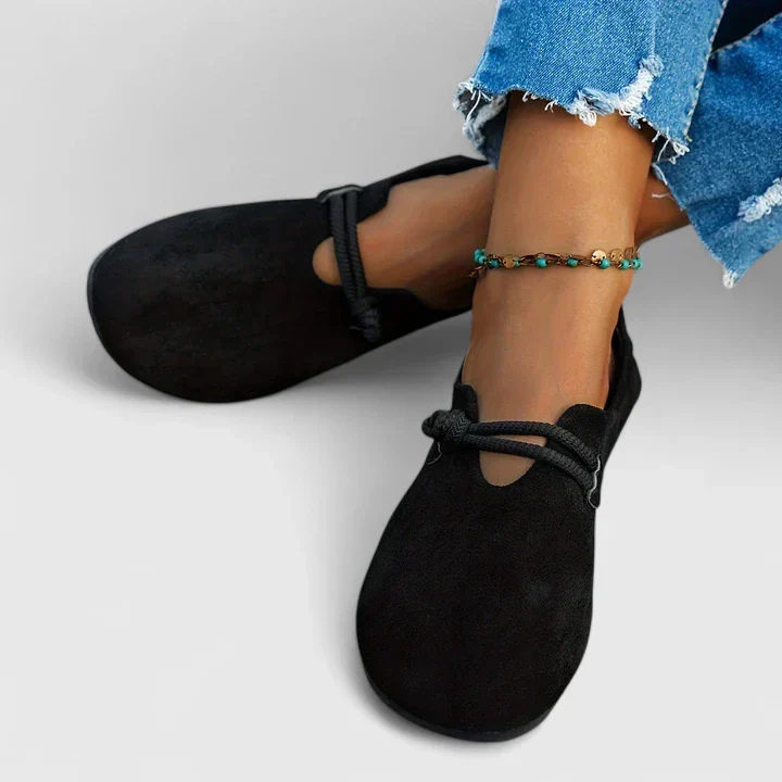 Jolene | Women's Suede Rope-Strap Flat Slip-Ons Carol & Margaret Wilmington