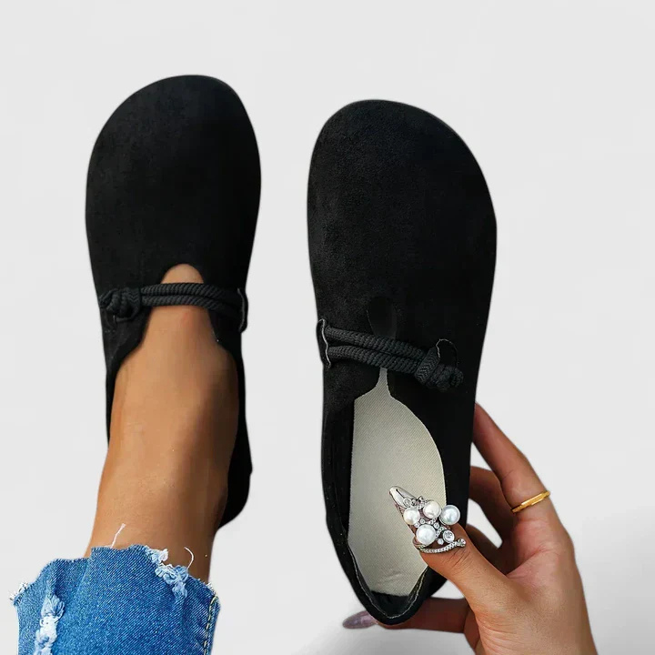 Jolene | Women's Suede Rope-Strap Flat Slip-Ons Carol & Margaret Wilmington