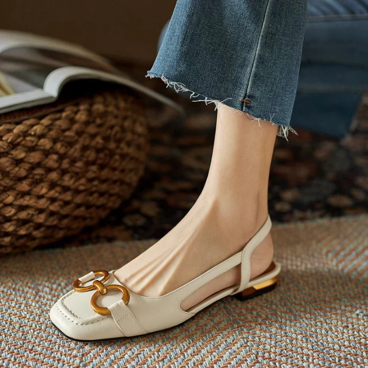 Leah | Women's Suede Horsebit Slingback Low Heels Carol & Margaret Wilmington