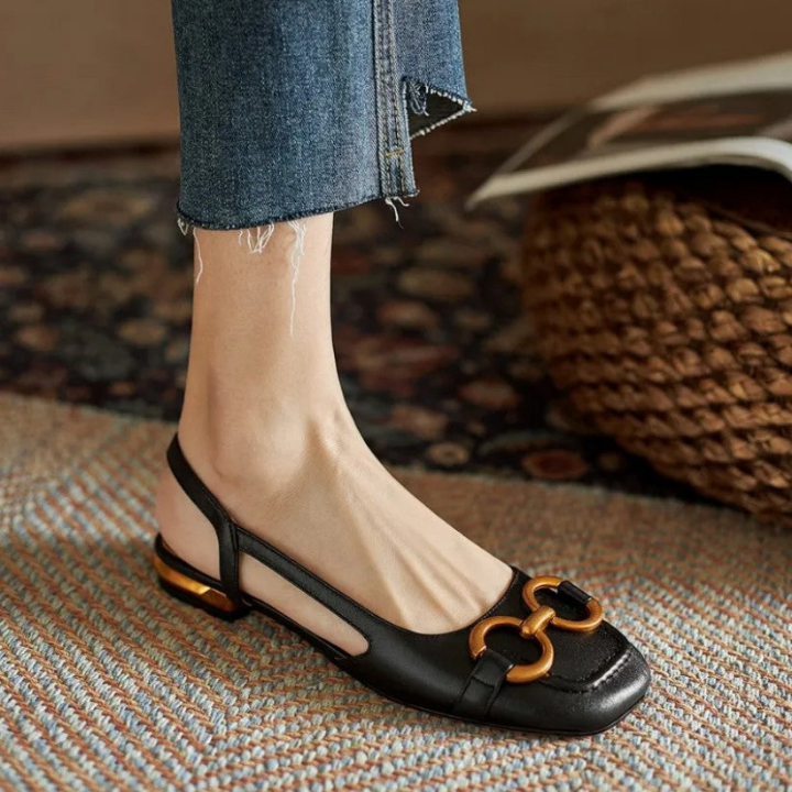 Leah | Women's Suede Horsebit Slingback Low Heels Carol & Margaret Wilmington