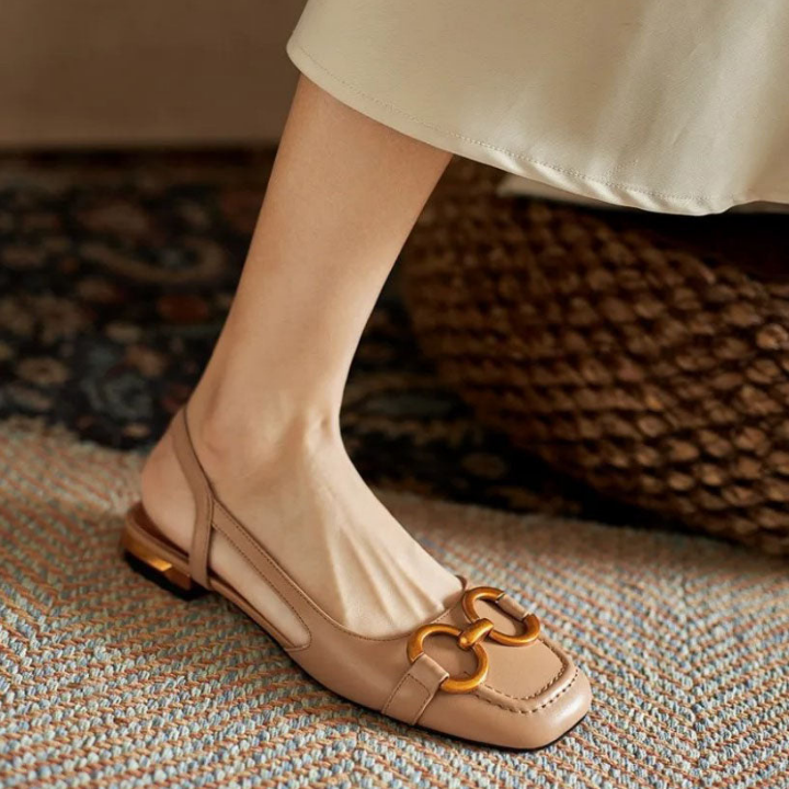 Leah | Women's Suede Horsebit Slingback Low Heels Carol & Margaret Wilmington