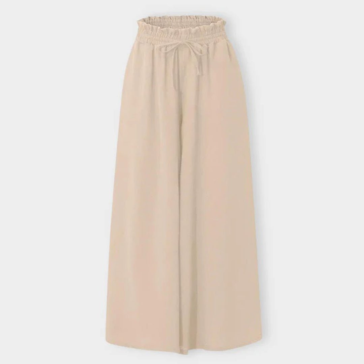 Lyra | Women's Stretch Smocked High-Waist Wide-Leg Pants Carol & Margaret Wilmington