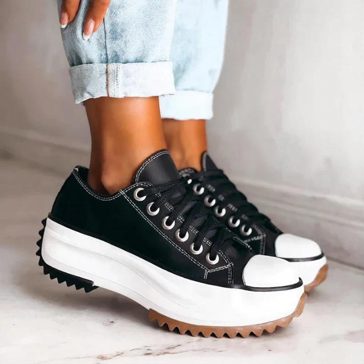 Marlowe | Women's Leather Platform Lace-Up Sneakers Carol & Margaret Wilmington