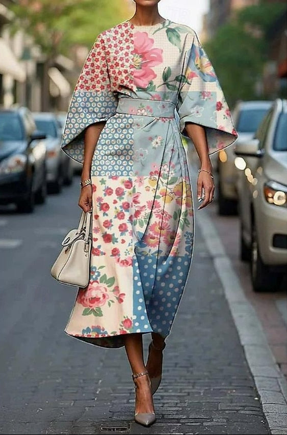 Mira | Women's Elegant Silk Kimono Sleeve Belted Midi Carol & Margaret Wilmington