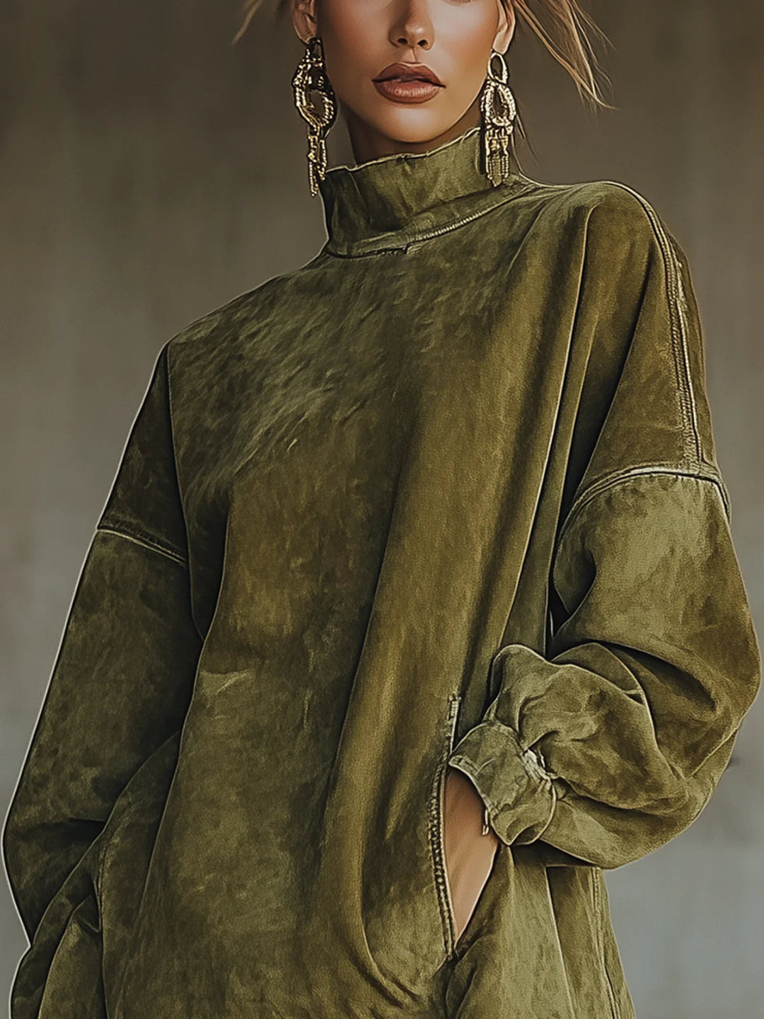C&M® | Suede Fringe Turtleneck Dress Carol & Margaret Wilmington