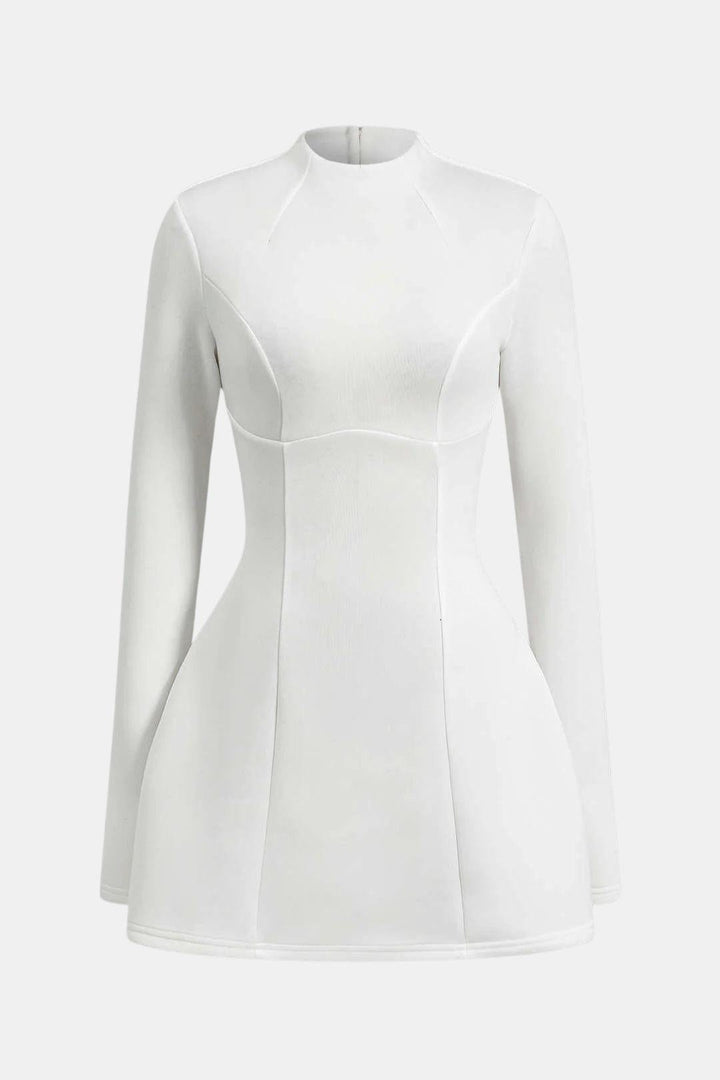 Jayden | Women's High Neck Long Sleeve Mini Dress