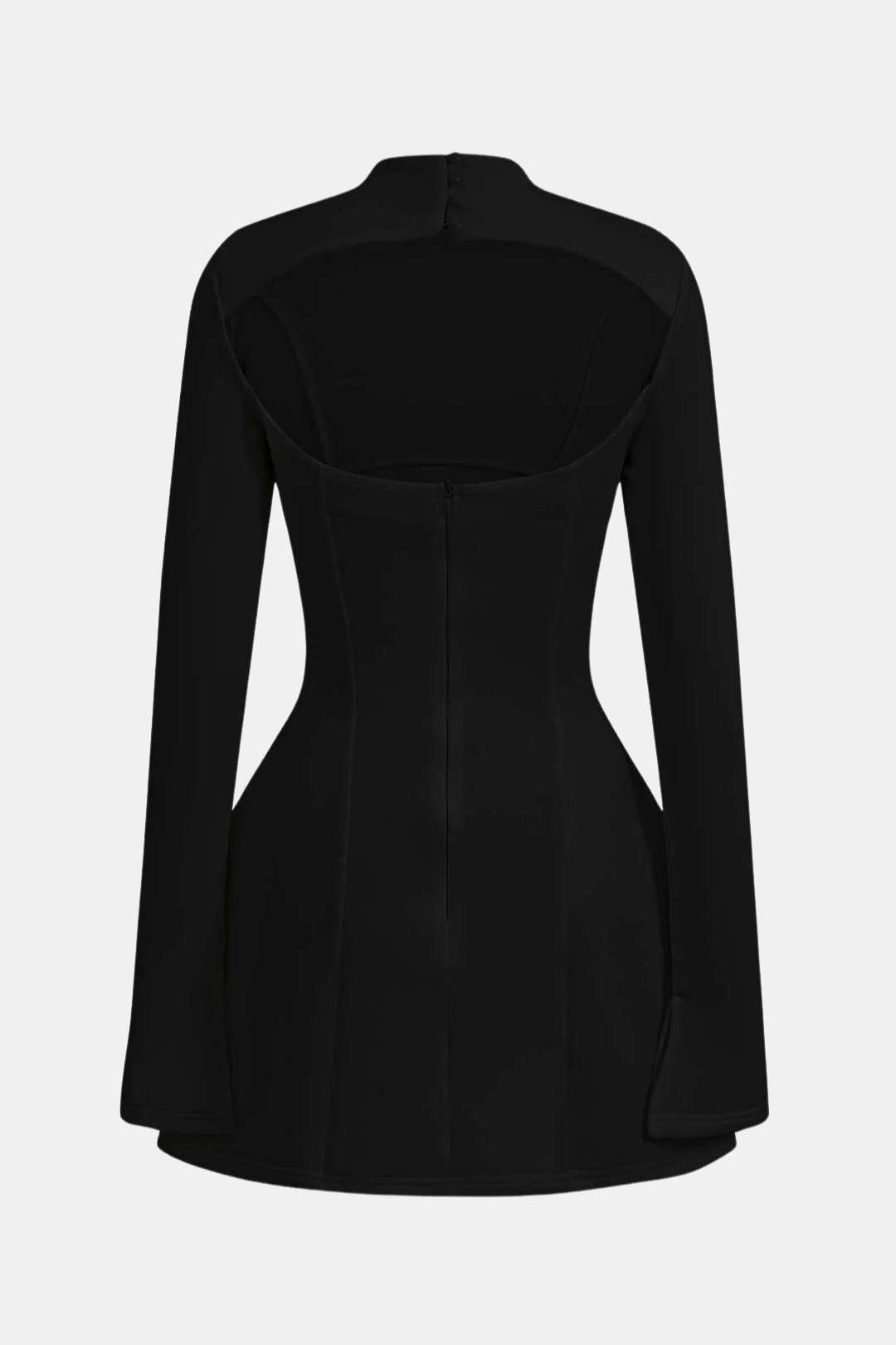 Jayden | Women's High Neck Long Sleeve Mini Dress