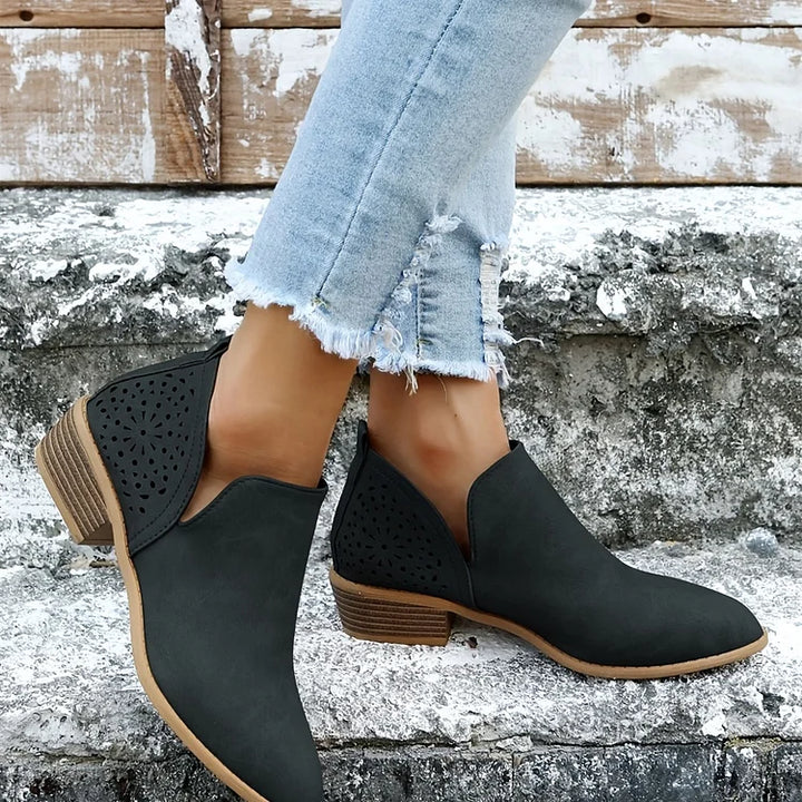 Madalyn | Women's Perforated Ankle Boots
