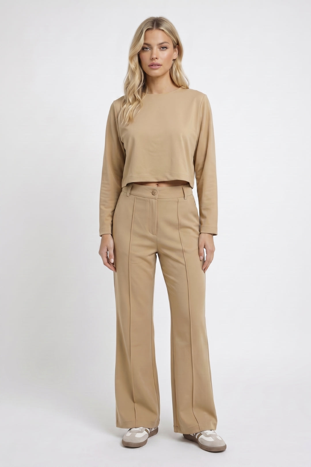 Dayana | Women's Cropped Top Wide Leg Co-ord Set