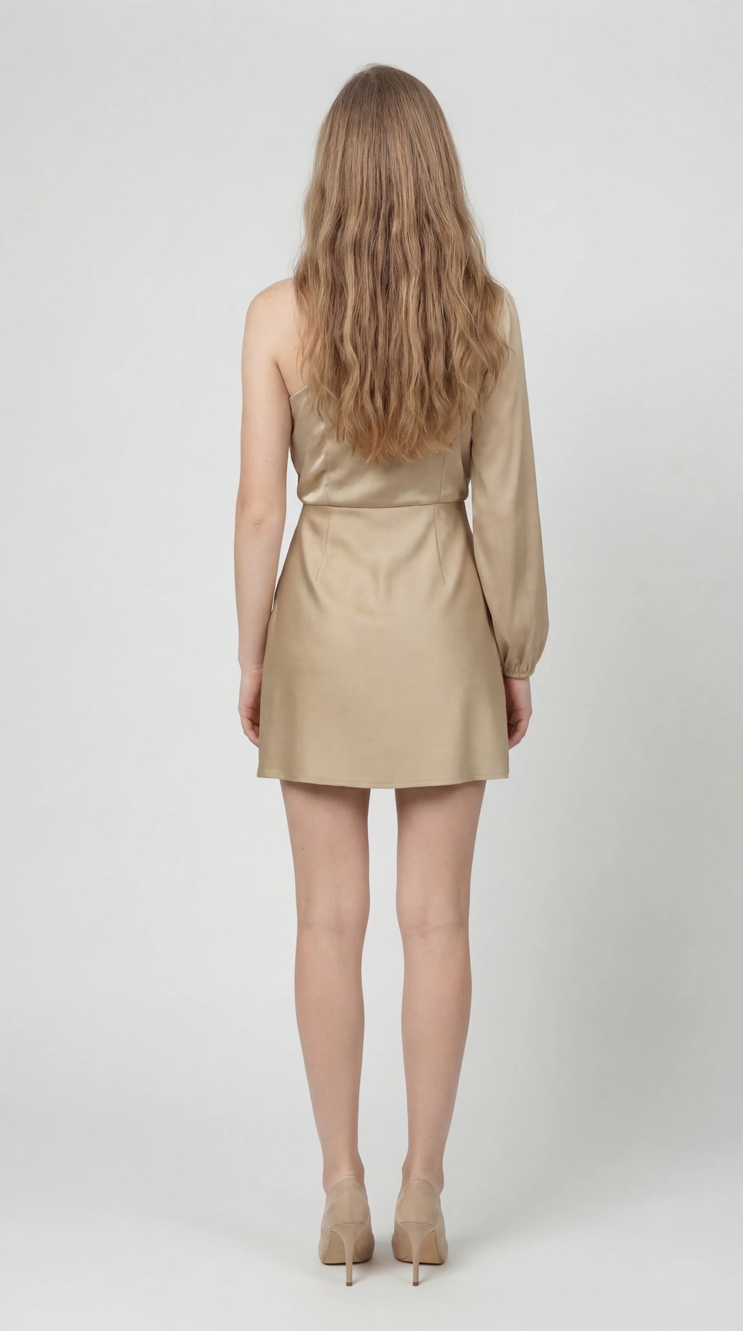 Viviana | Womens High Neck Draped Mini Dress