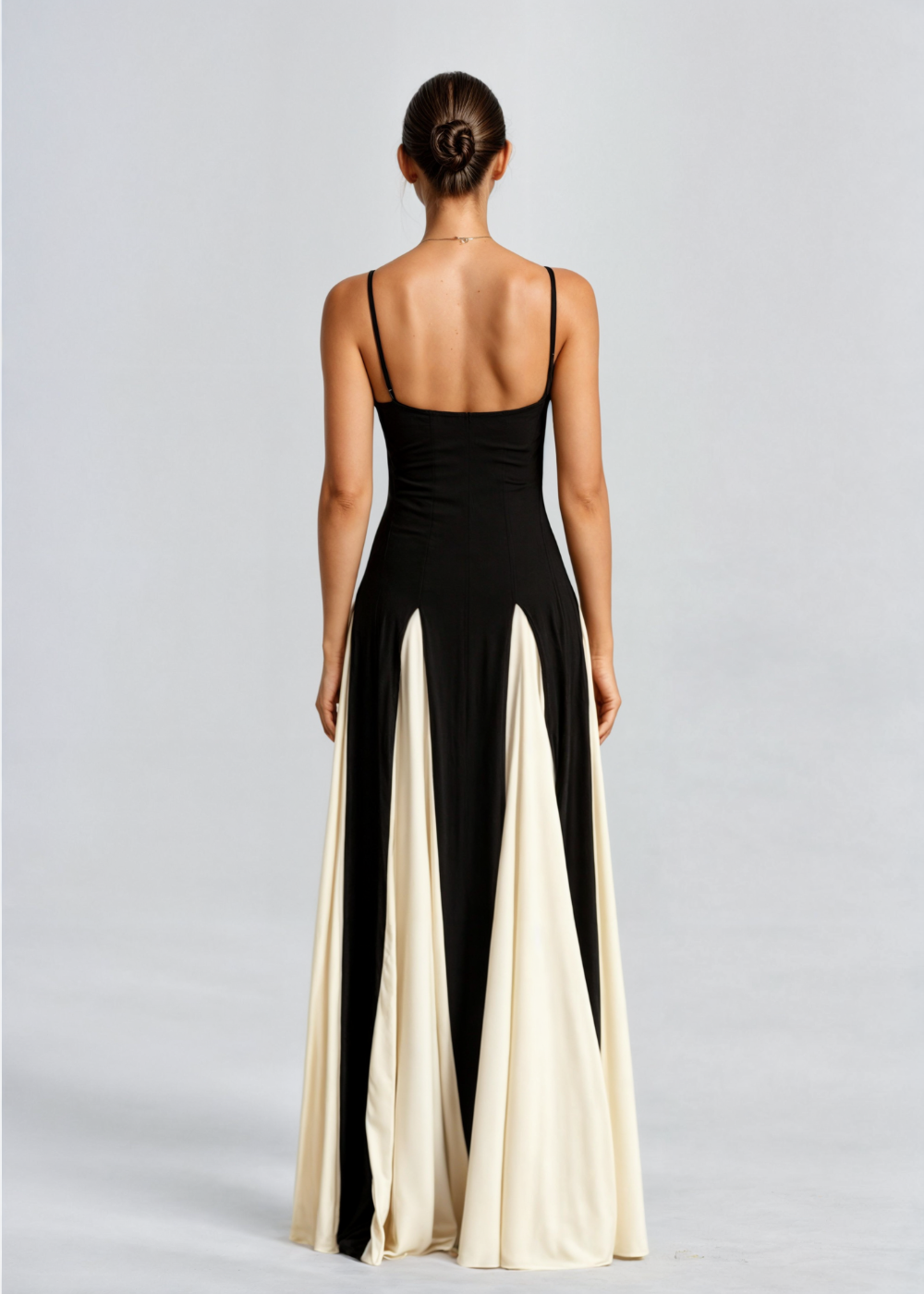 Roxanne | Women's Stretch Two-Tone Sweetheart Neck Maxi Dress Carol & Margaret Wilmington