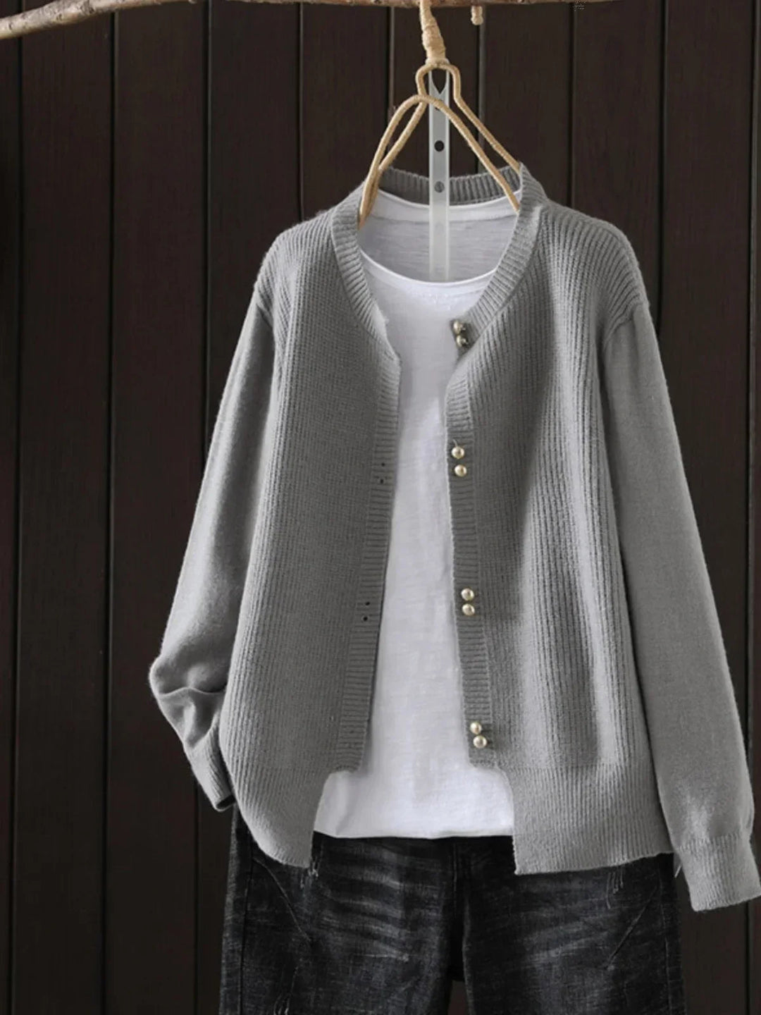 C&M® | PEARL-BUTTON CARDIGAN Carol & Margaret Wilmington