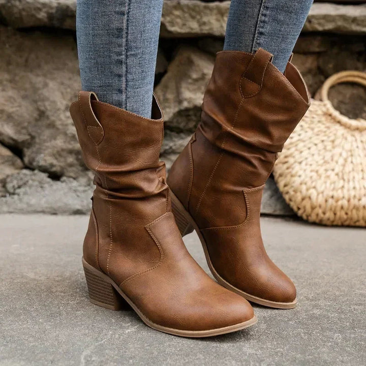 C&M® | Classic Mid-Calf Western Boots Carol & Margaret Wilmington
