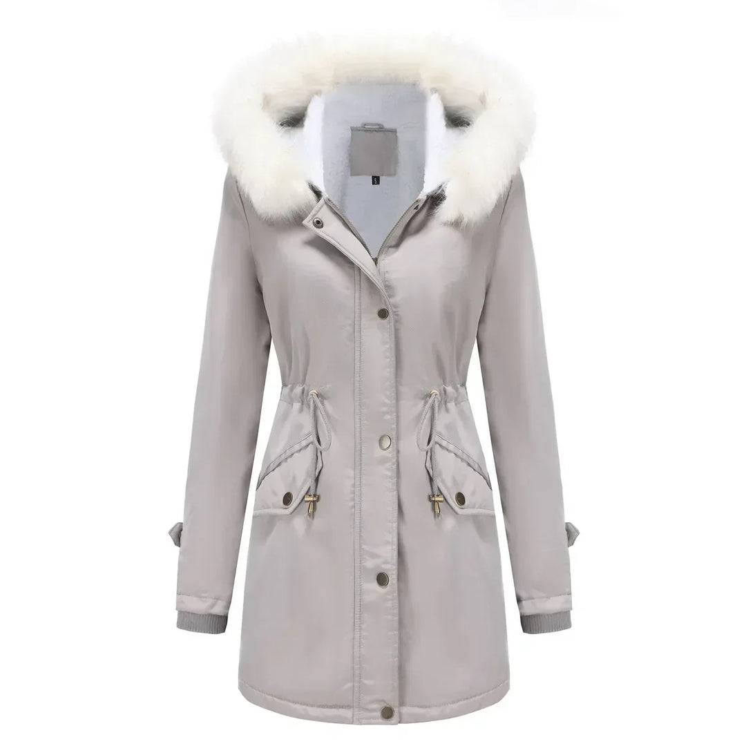 Morgane | Women's Faux-Fur Pocket Hooded Snap-Front Coat