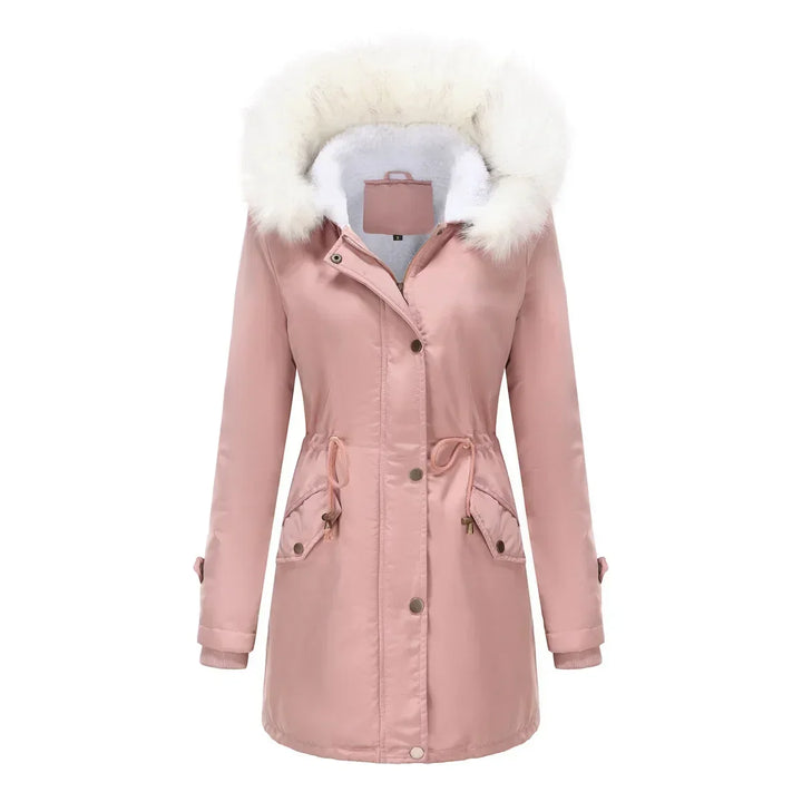 Morgane | Women's Faux-Fur Pocket Hooded Snap-Front Coat