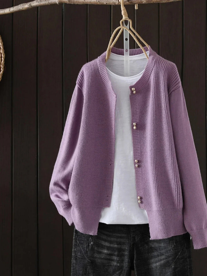 C&M® | PEARL-BUTTON CARDIGAN Carol & Margaret Wilmington