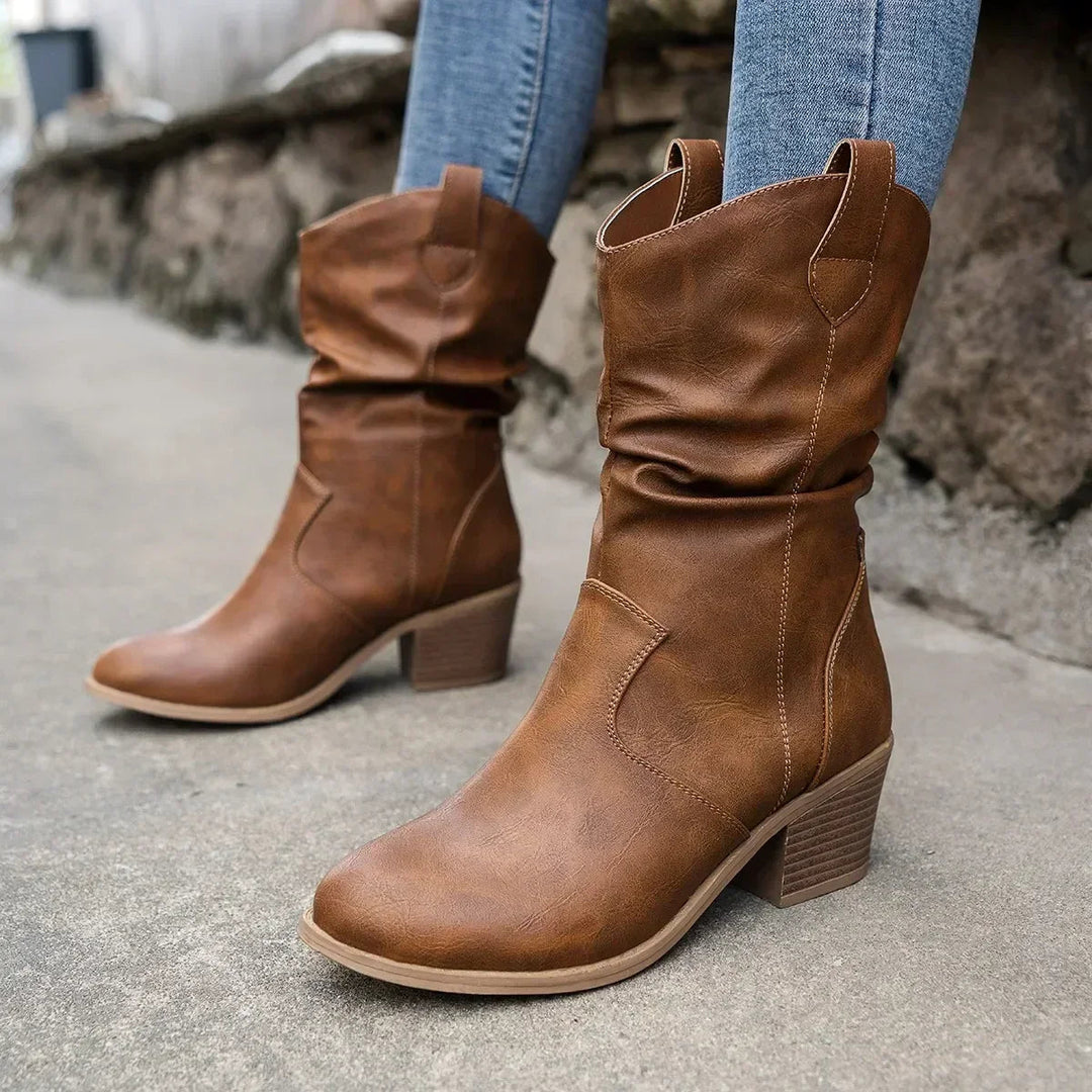 C&M® | Classic Mid-Calf Western Boots Carol & Margaret Wilmington