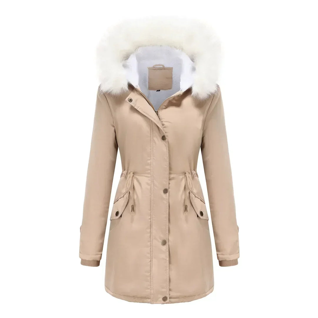 Morgane | Women's Faux-Fur Pocket Hooded Snap-Front Coat