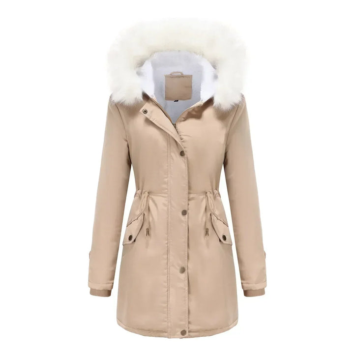 Morgane | Women's Faux-Fur Pocket Hooded Snap-Front Coat