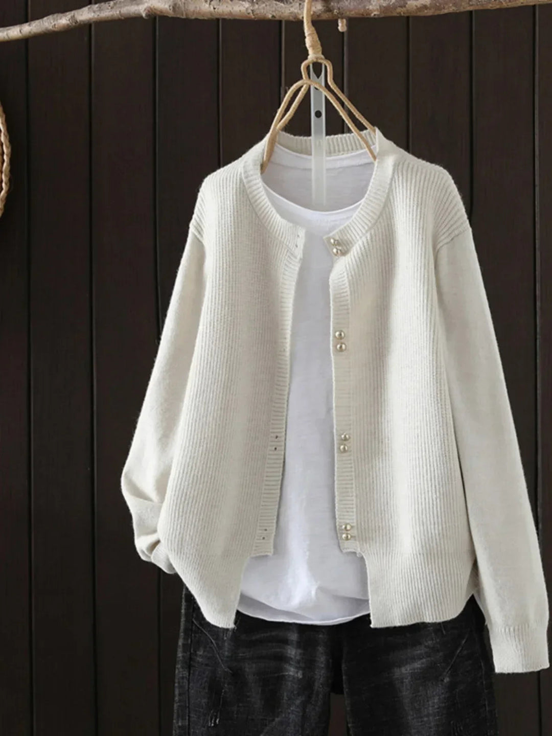 C&M® | PEARL-BUTTON CARDIGAN Carol & Margaret Wilmington
