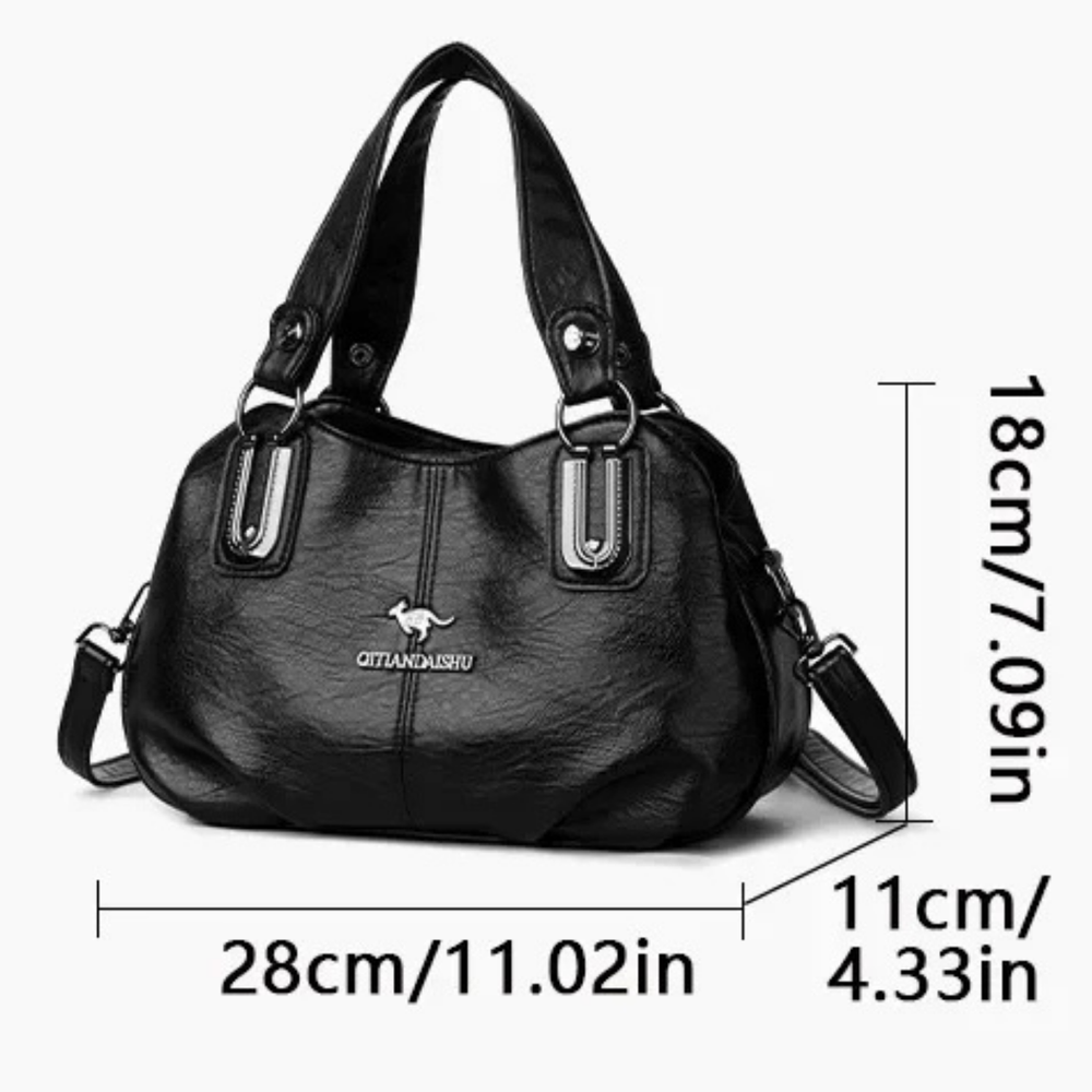 Sable | Women's Leather Metal Hardware Hobo Shoulder Bag Carol & Margaret Wilmington