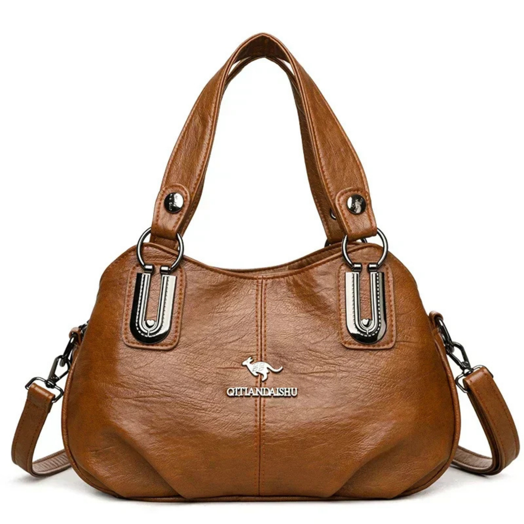 Sable | Women's Leather Metal Hardware Hobo Shoulder Bag Carol & Margaret Wilmington