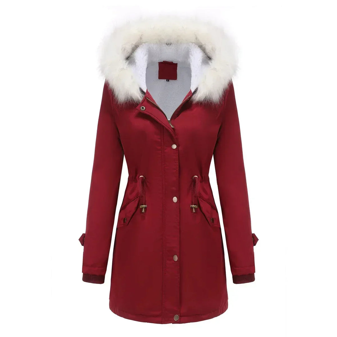 Morgane | Women's Faux-Fur Pocket Hooded Snap-Front Coat