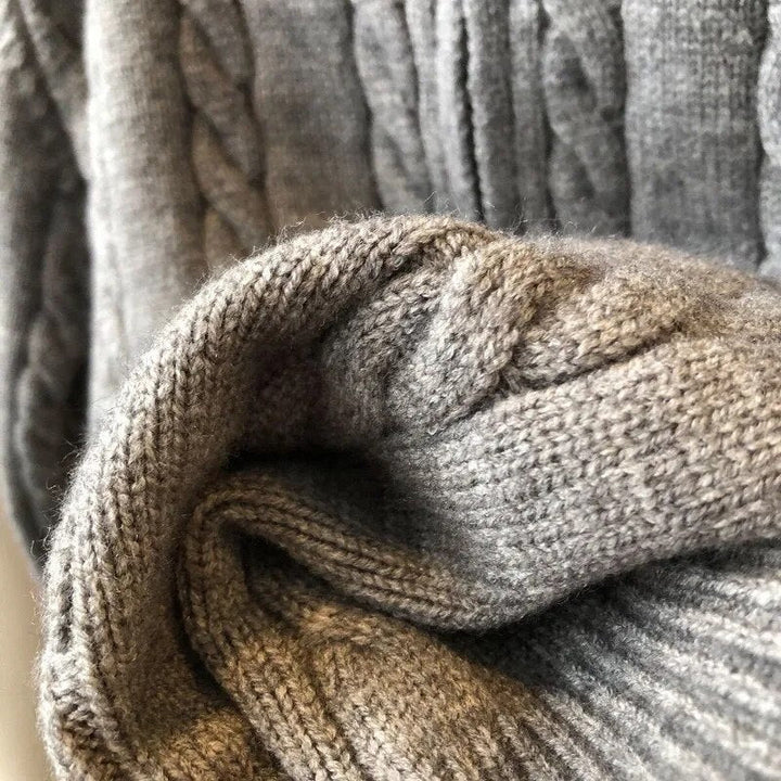 Marigold | Women's Cable-Knit Zip-Front Funnel-Neck Cropped Sweater