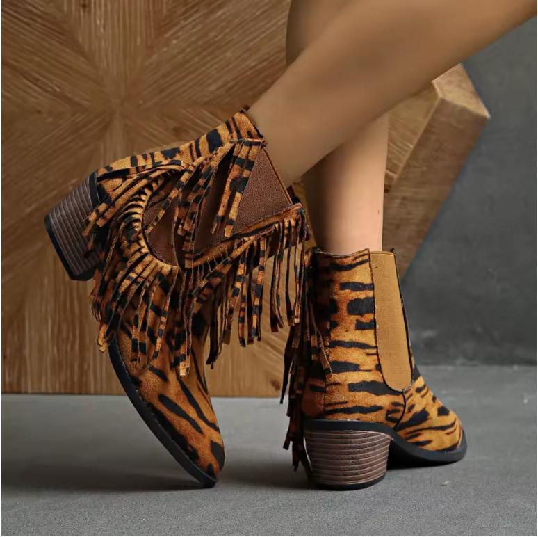 C&M® | Luxury Fringe Ankle Boots Carol & Margaret Wilmington