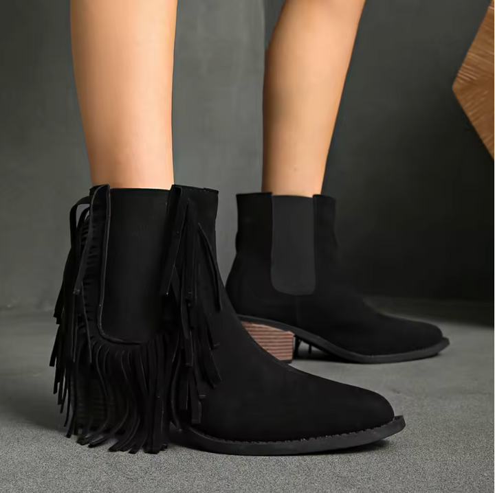 C&M® | Luxury Fringe Ankle Boots Carol & Margaret Wilmington