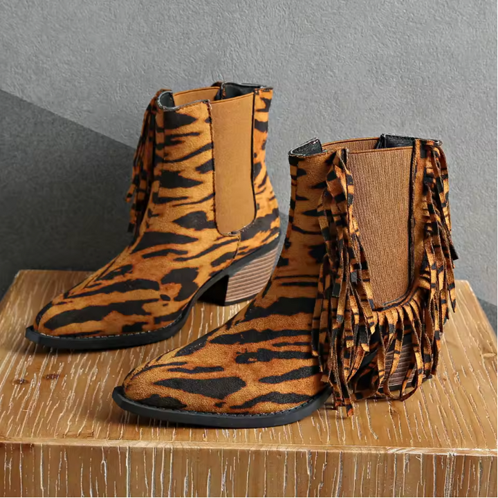 C&M® | Luxury Fringe Ankle Boots Carol & Margaret Wilmington