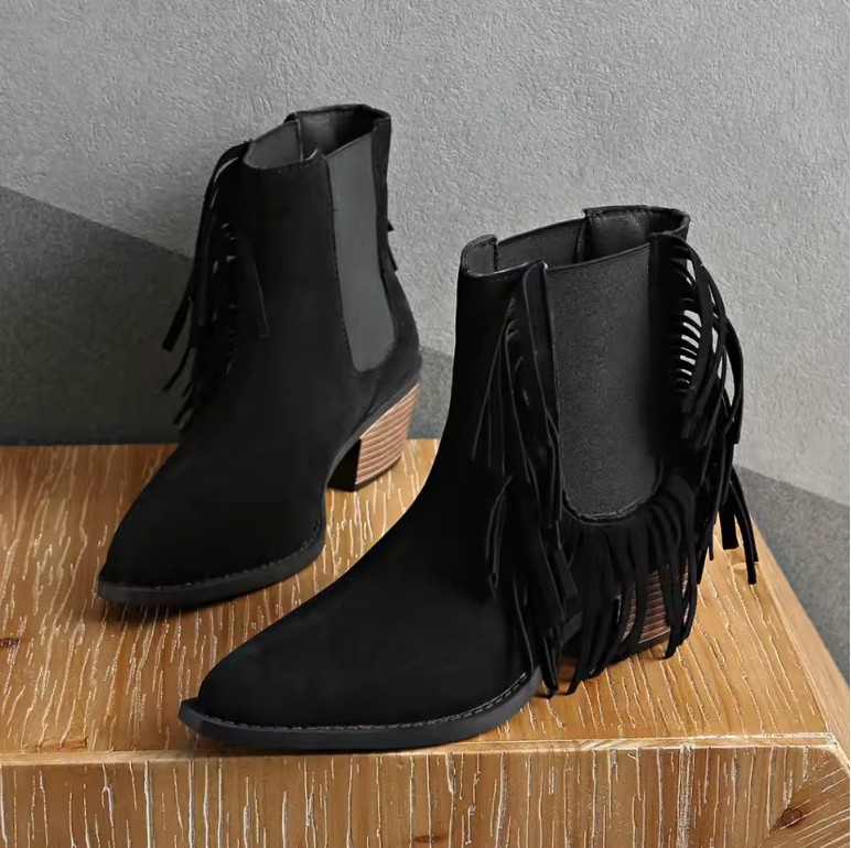 C&M® | Luxury Fringe Ankle Boots Carol & Margaret Wilmington