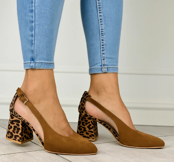 Juliette | Leopard Print Heel Slingbacks