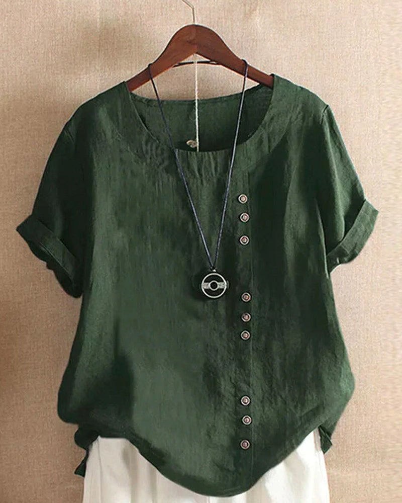Sienna | Women's Casual Linen Button-Front Tunic Top Carol & Margaret Wilmington