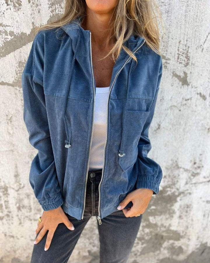 Robin | Women's Hooded Button Front Denim Jacket