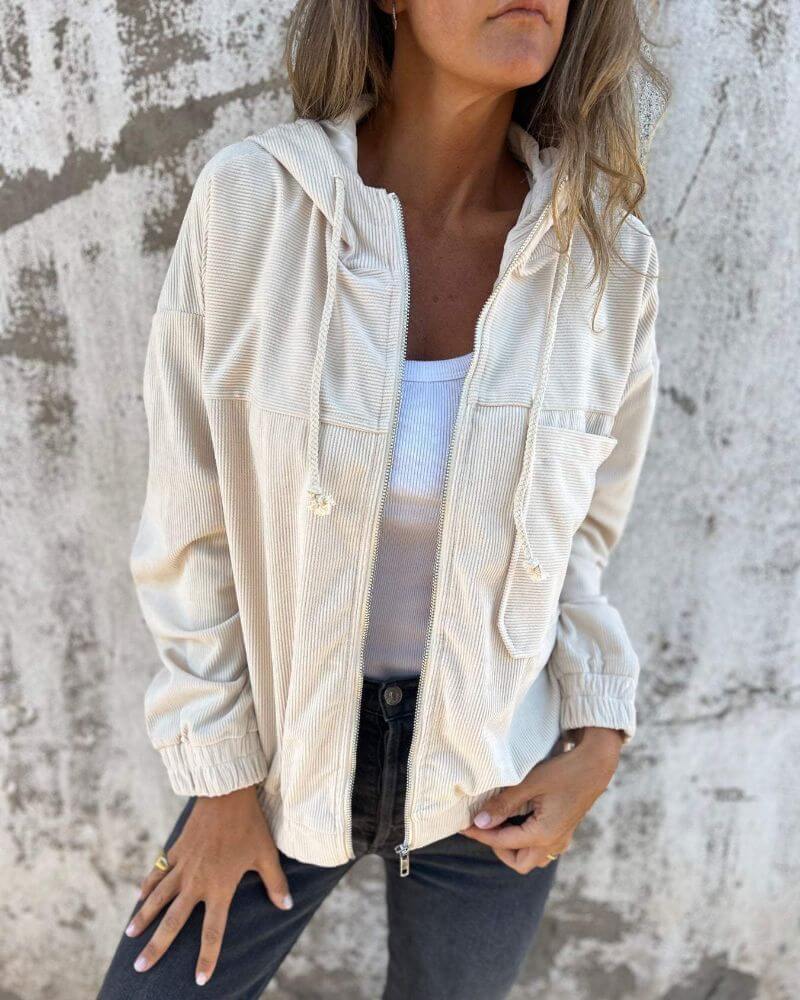 Robin | Women's Hooded Button Front Denim Jacket