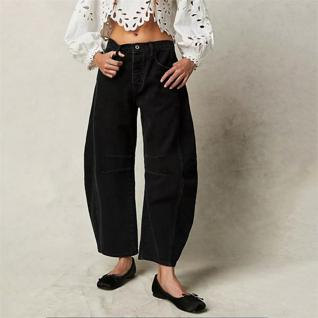 Sloane | Women's Denim Cropped Barrel Leg Jeans Carol & Margaret Wilmington