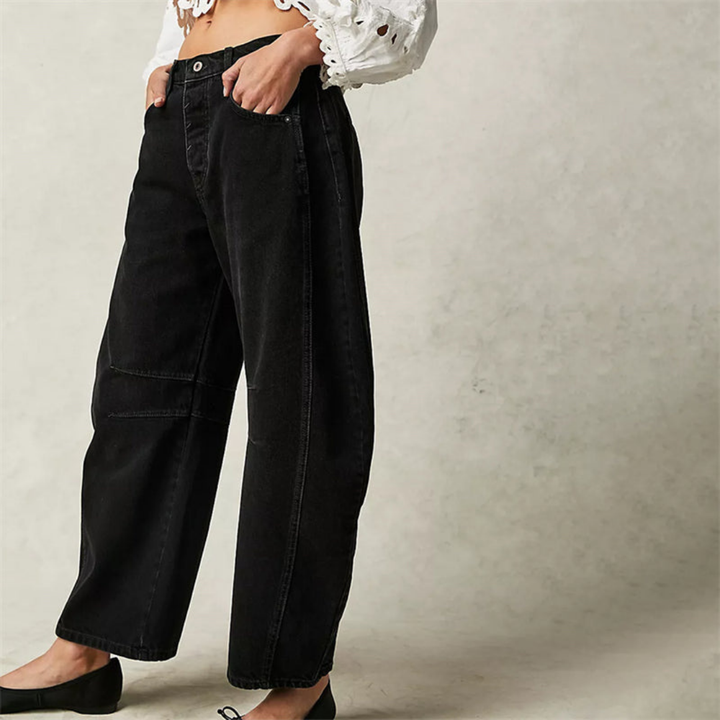 Sloane | Women's Denim Cropped Barrel Leg Jeans Carol & Margaret Wilmington
