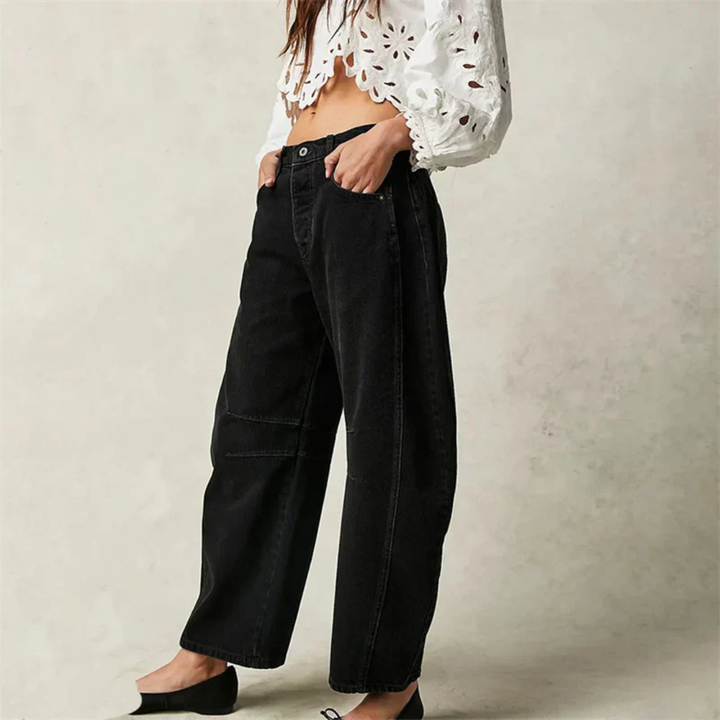 Sloane | Women's Denim Cropped Barrel Leg Jeans Carol & Margaret Wilmington