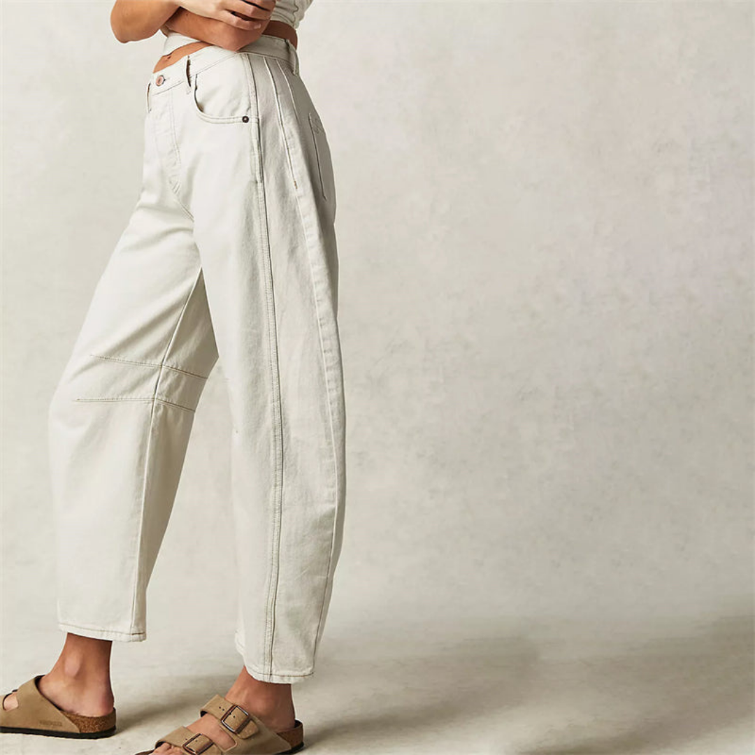 Sloane | Women's Denim Cropped Barrel Leg Jeans Carol & Margaret Wilmington